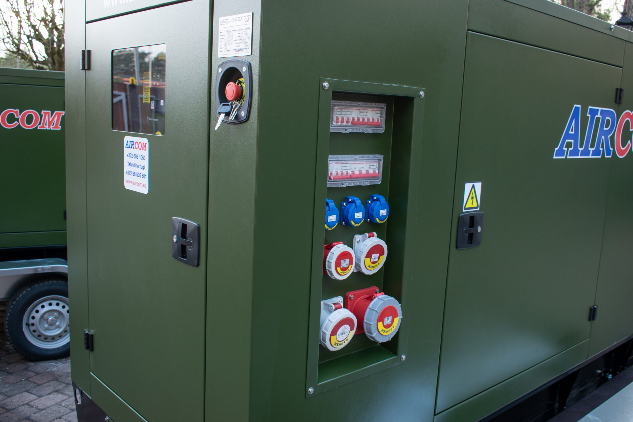 Diiselgeneraator haagisel ESE125TBI + GP300-DRB | Aircom