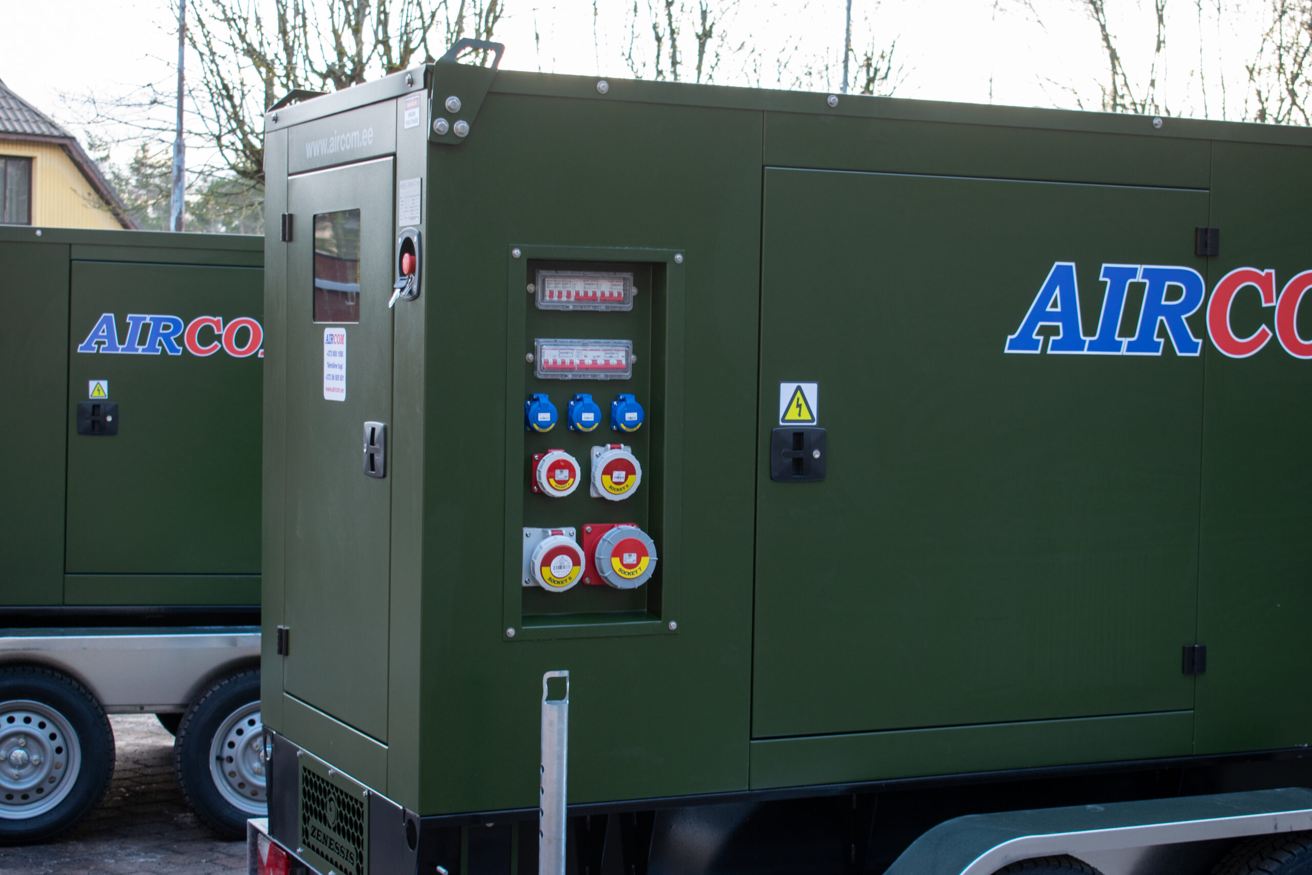 Diiselgeneraator haagisel ESE125TBI + GP300-DRB | Aircom