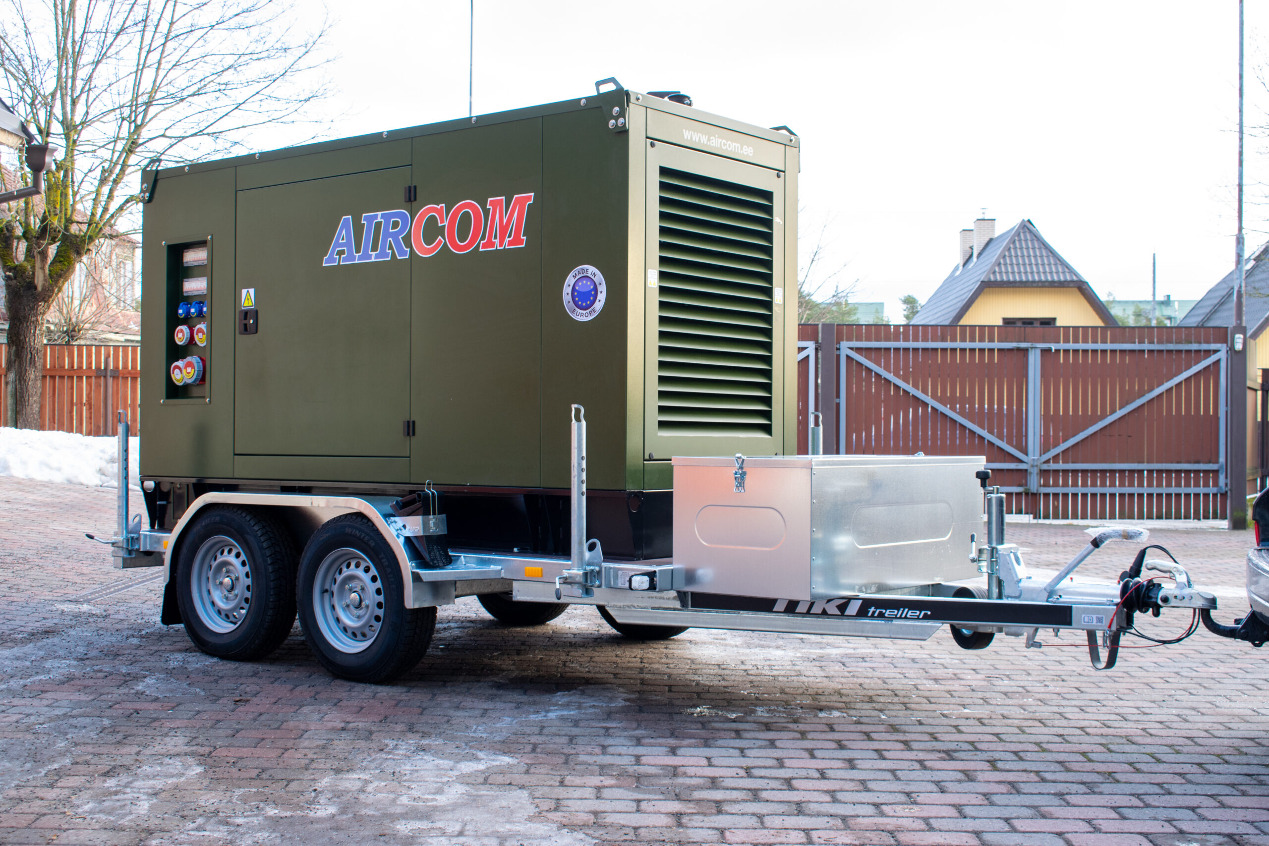 Diiselgeneraator haagisel ESE125TBI + GP300-DRB | Aircom