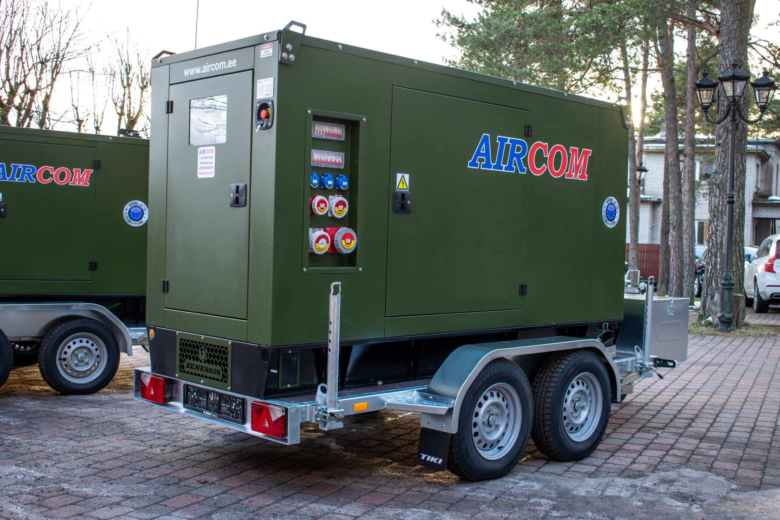 Diiselgeneraator haagisel ESE125TBI + GP300-DRB | Aircom