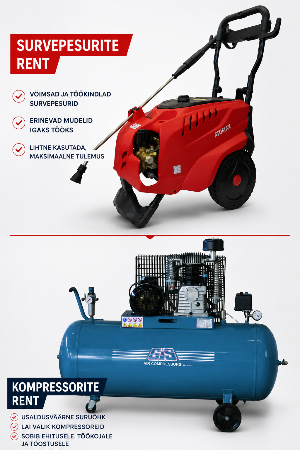 Survepesur kompressor rent